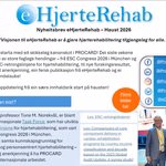 Utklipp av nyhetsbrevet til eHjerteRehab høsten 2026